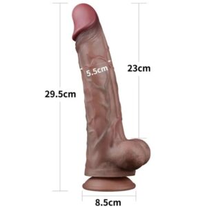 11.5 inch dual layered silicone cock1