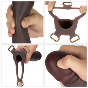 9 inch Enhanced Strap On Set tamni 2