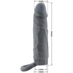 Pretty Love Realistic Penis Sleeve Black III g